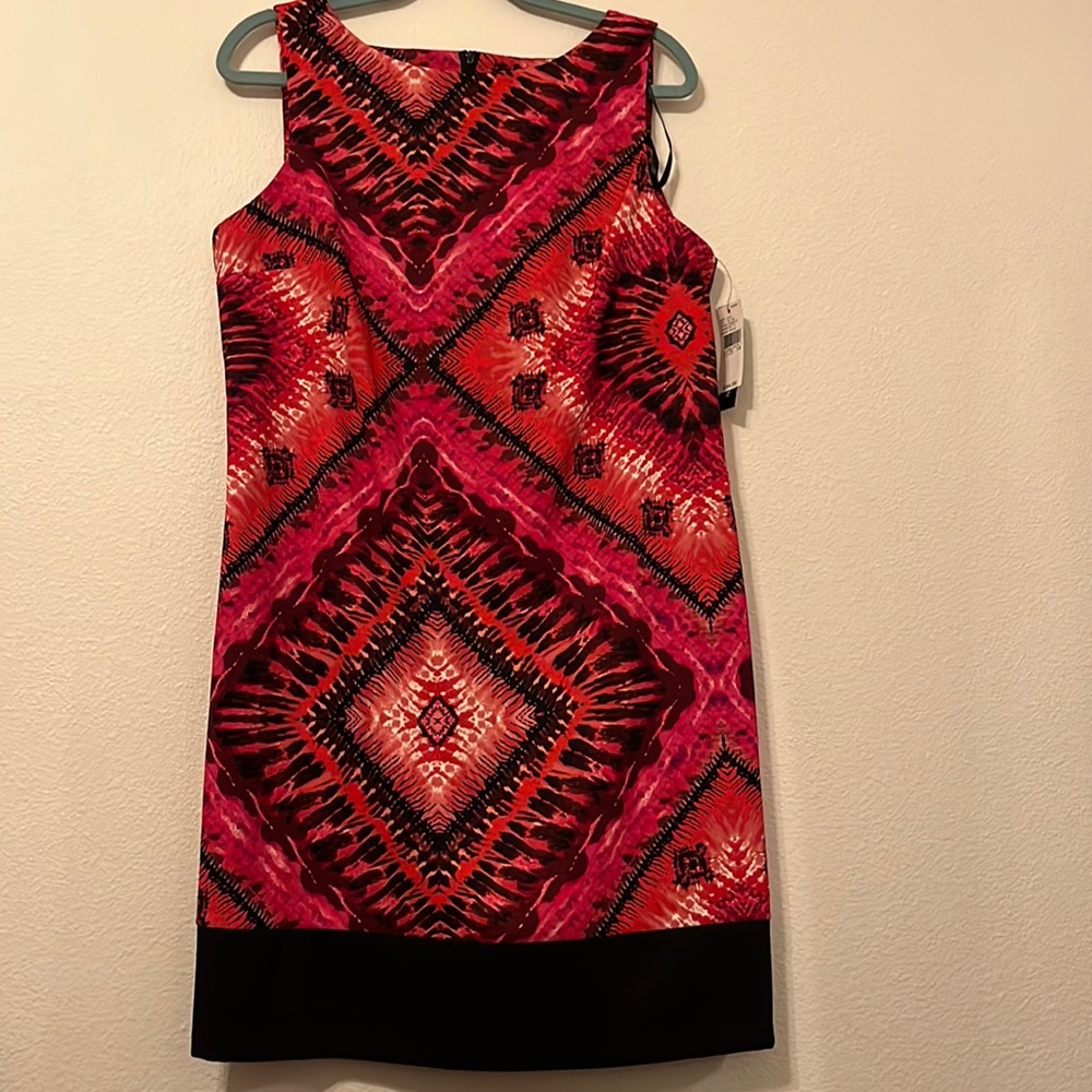 AB Studio Floral Print Sleeveless Sheath Dress